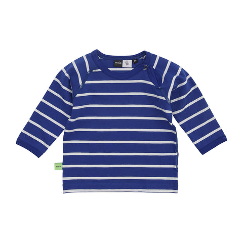 Original MOLO Sweat Shirt Blue Print Stripe My Baby Edit