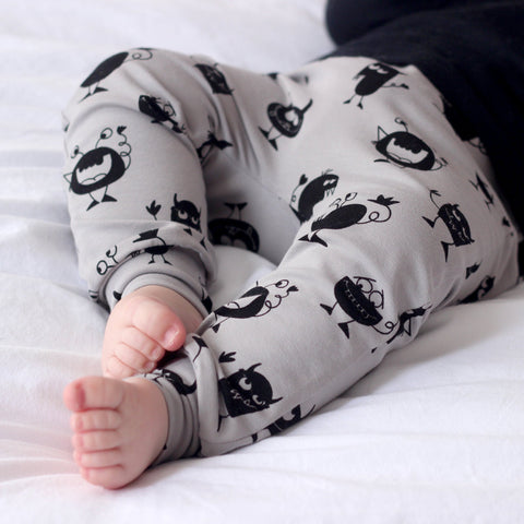 Fred and Noah New Grey Monster Leggings