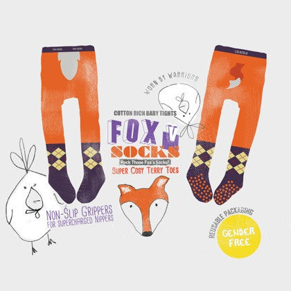 LULUZULU Unisex Full Leg Tights - ''Fox in socks'' - My Baby Edit