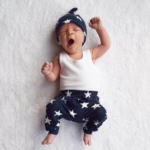 Fred and Noah Navy Star Leggings