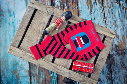 Original Blade & Rose Fiery red & black striped Soldier leggings Campaign MyBabyEdit