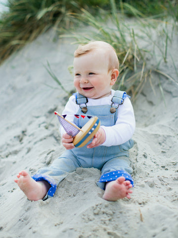 Dotty Dungarees campaign picture Blue My Baby Edit