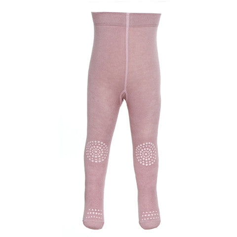 Original GoBabyGo crawling tights Dusty Rose Front MyBabyEdit