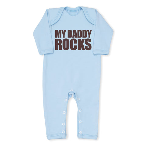 My Daddy Rocks Baby Grow - Blue