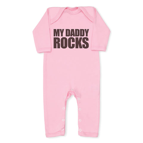 My Daddy Rocks Baby Grow - Pink