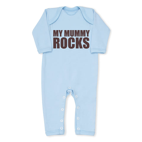 My Mummy Rocks Baby Grow - Blue