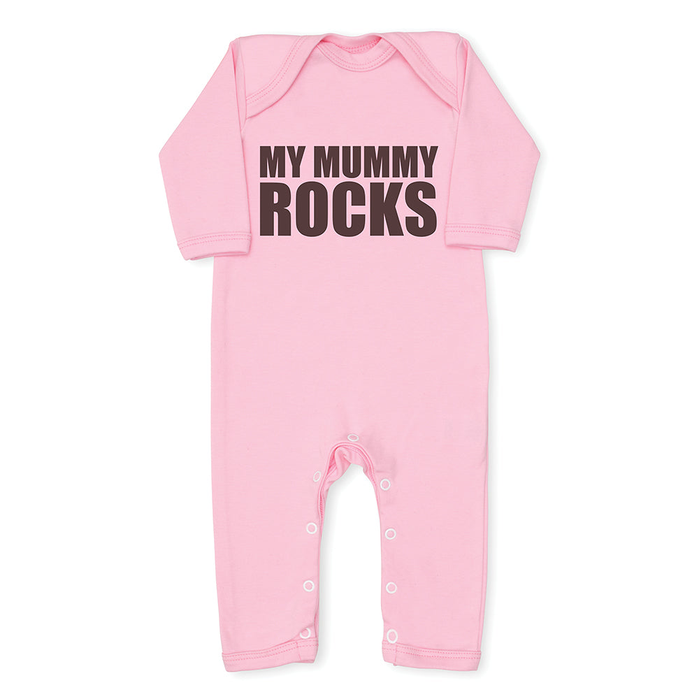 My Mummy Rocks Baby Grow Pink – MyBabyEdit - Main Image