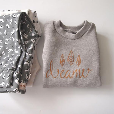 Original Buffalo & Bear grey Dreamer Sweatshirt Close Up My Baby Edit