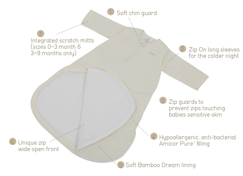 Luxury Jersey Sleepsac with zip on sleeves My Baby Edit