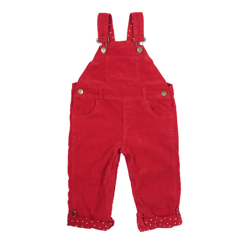 Original Dotty Dungarees Red Corduroy Dungarees My Baby Edit