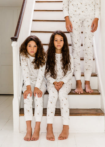 Swansy White Classic Long Sleeve PJ Set