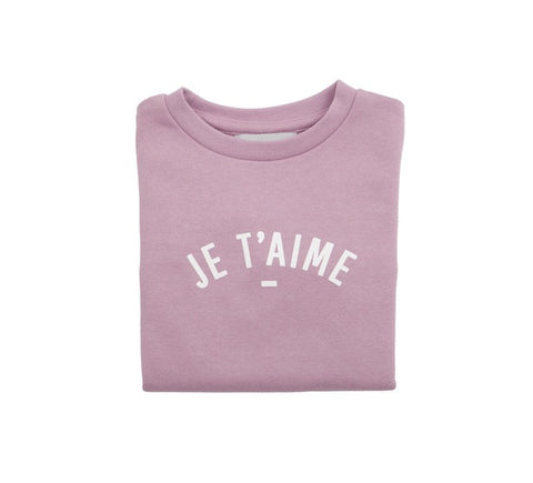 Long Sleeve Sweatshirt - JE TAIME Dusty Violet