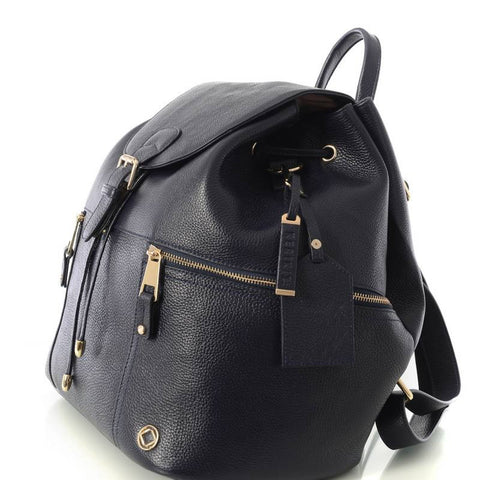 Original Kerikit Real Leather Thor Navy Backpack Side My Baby Edit