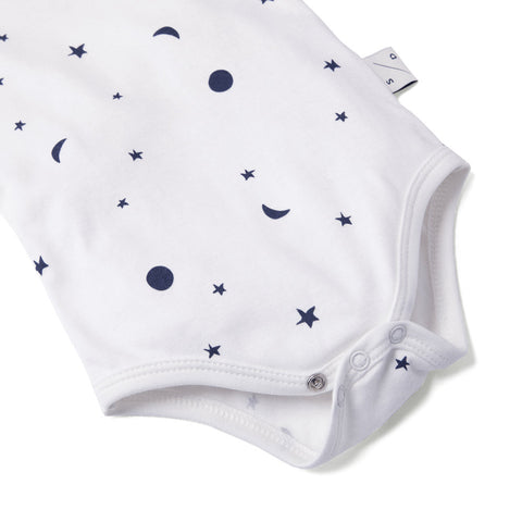 Original Unisex Tiny Moon Long Sleeve Baby Body Close up MyBabyEdit