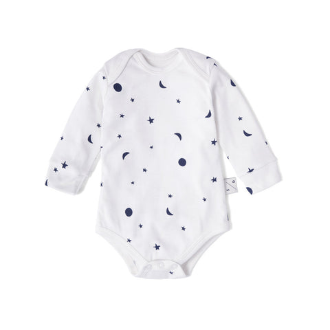 Original Unisex Tiny Moon Long Sleeve Baby Body MyBabyEdit