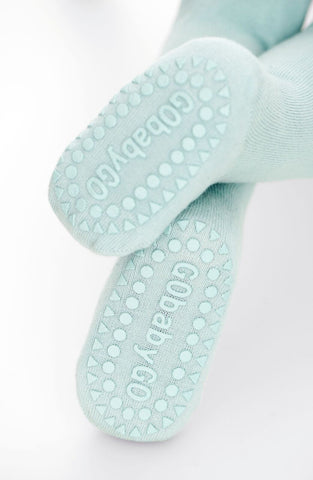 Original GoBabyGo crawling tights Mint Green foot MyBabyEdit